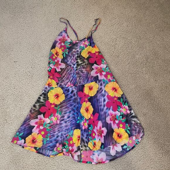Nanette Lapore Floral Tropical Cover Up Slip Dress Swim Collection Size Large - Picture 4 of 5
